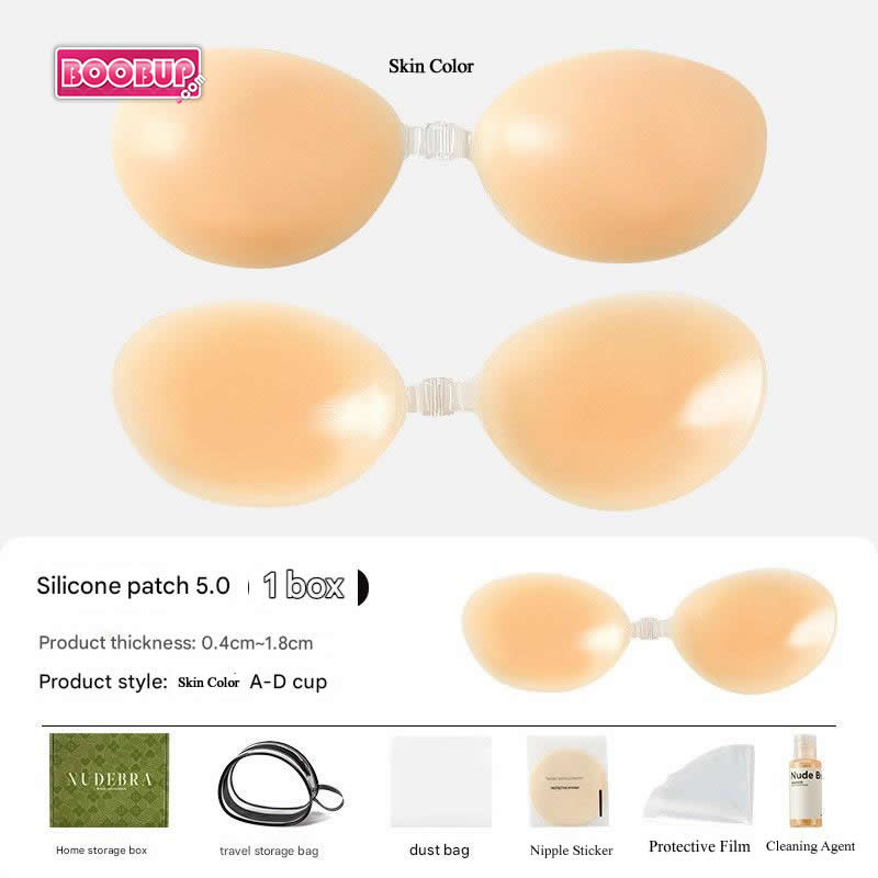 Skin color silicon nude bra-boob up