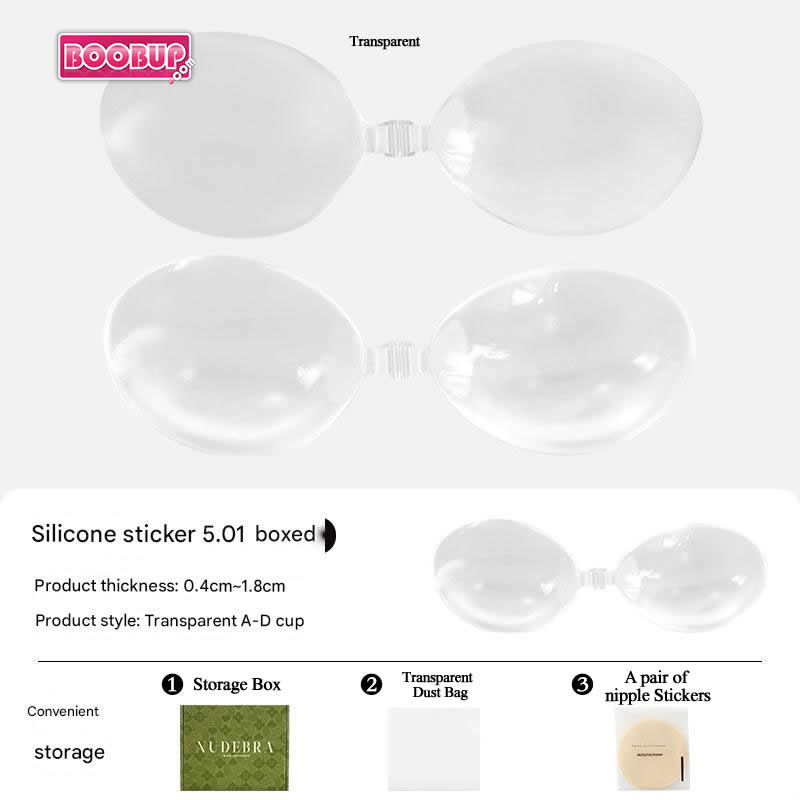 Boobup Nude Bra | Push Up Sticky Bra | Invisible Confidence for Every Outfit